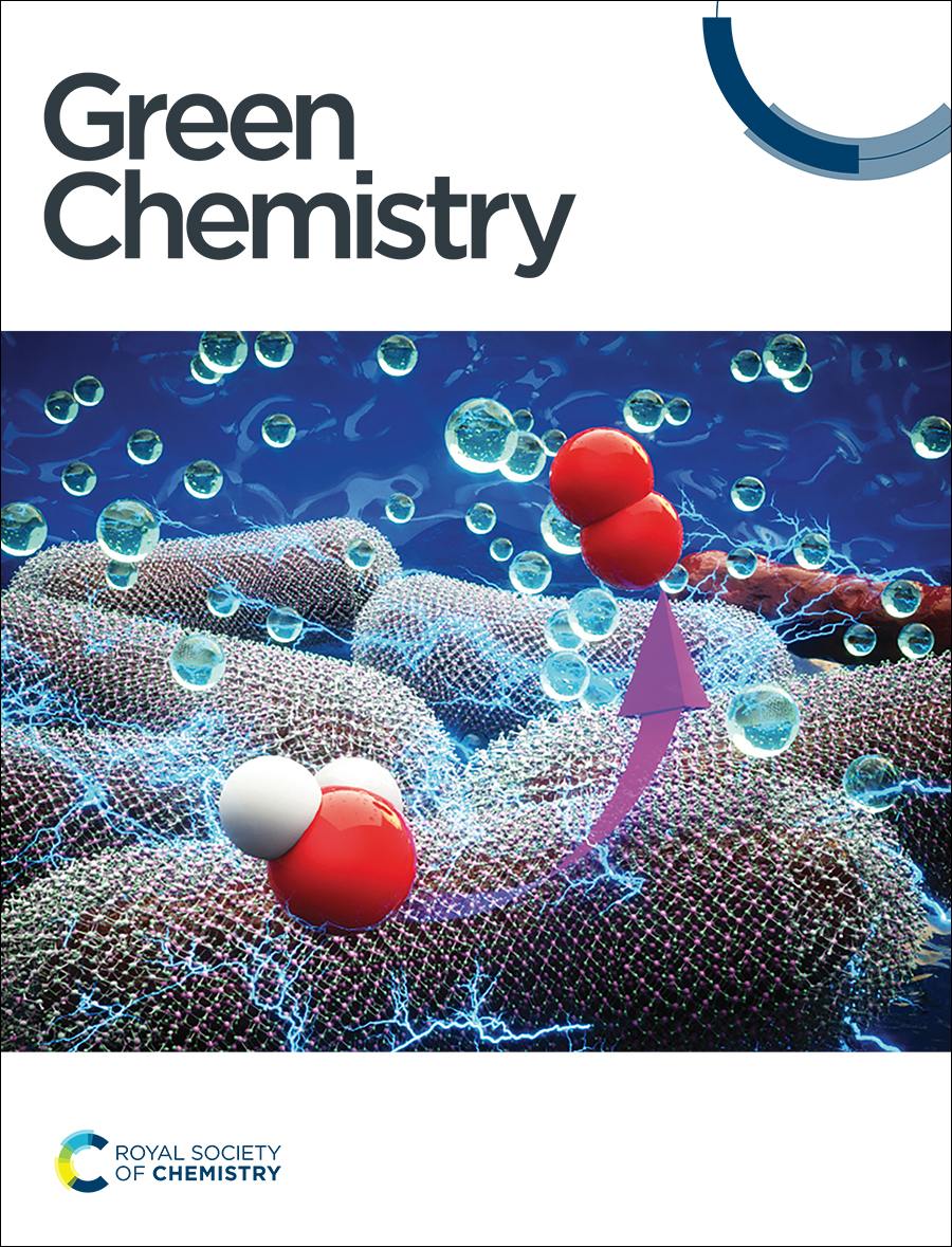 Green Chemistry Journal cover with cartoon picture of tree